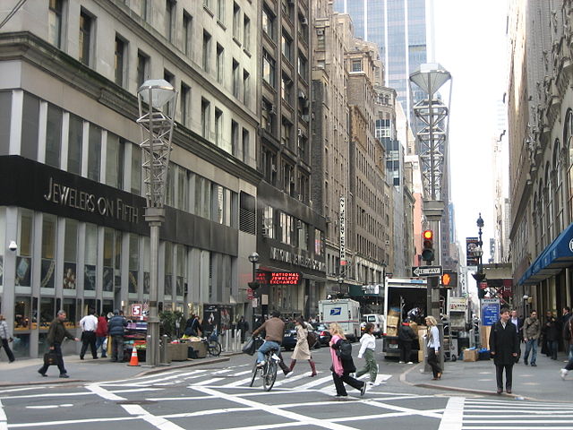 Manhattan's Diamond District at Fifth Avenue & 47th Street. If you can make it here, you'll make it anywhere.